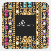 Square Pearl Chain Square stickers.