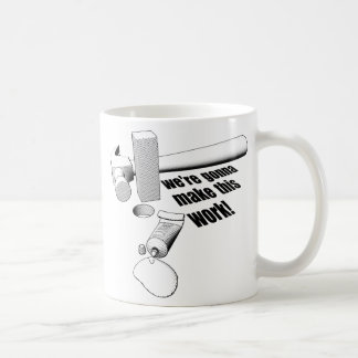 Square peg round hole coffee mug