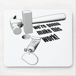 Square peg round hole mouse mat
