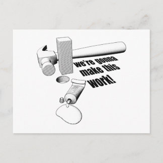 Square peg round hole postcard