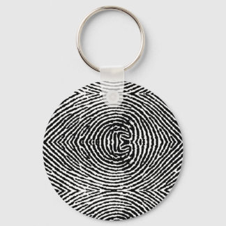 Square People Fingerprints Key Ring