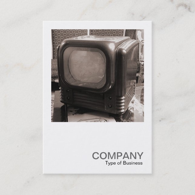 Square Photo 0119 - 50s TV Set Business Card (Front)