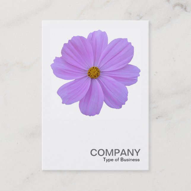 Square Photo 0171 - Purple Cosmos Flower Business Card (Front)