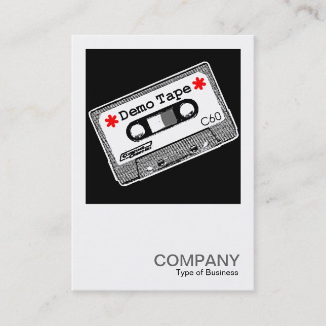 Square Photo 051 - Retro Demo-tape Business Card (Front)