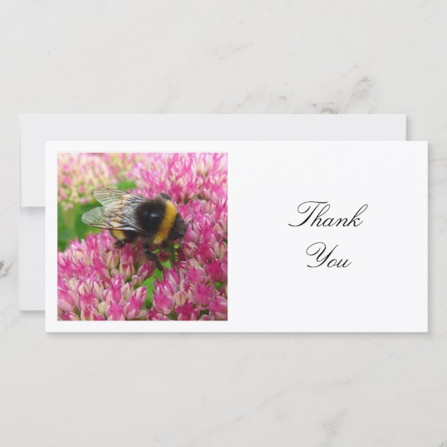 Square Photo - Bumble Bee Thank You Card (Front)