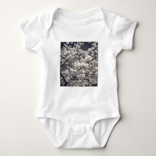 Square Photo - Cherry Blossom Baby Bodysuit (Front)