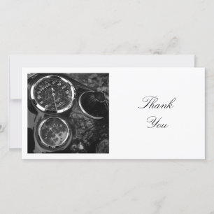 Square Photo - Classic Motorbike Thank You Card