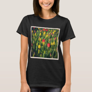 Square Photo - Colourful Tulips T-Shirt