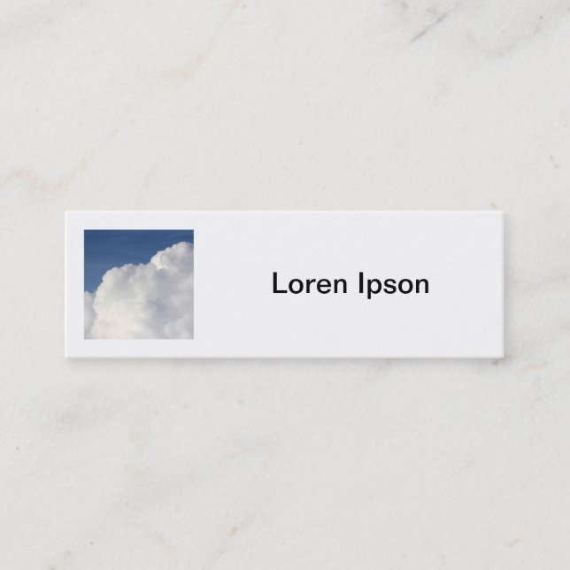 Square Photo - Cumulus Cloud Mini Business Card (Front)