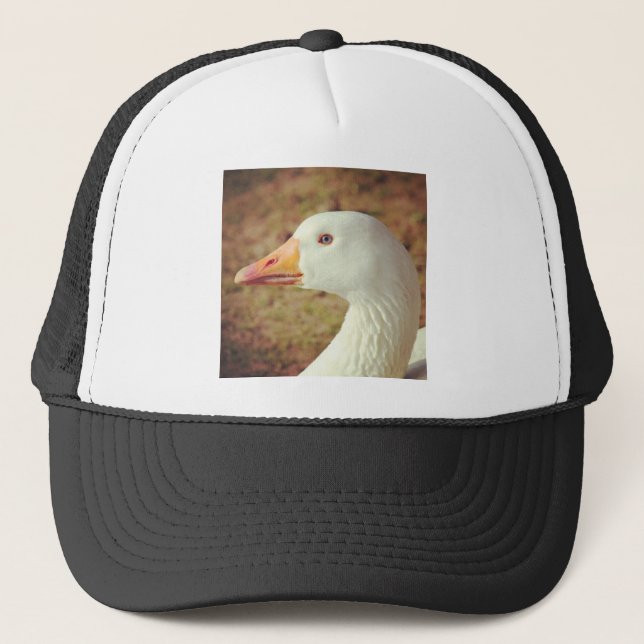 Square Photo - Goose (Close-up) Trucker Hat (Front)