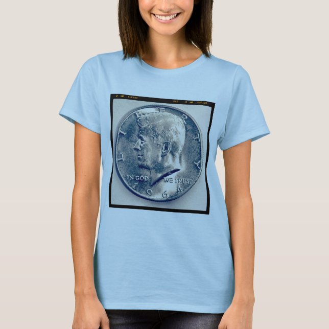 Square Photo - JFK Half Dollar T-Shirt (Front)