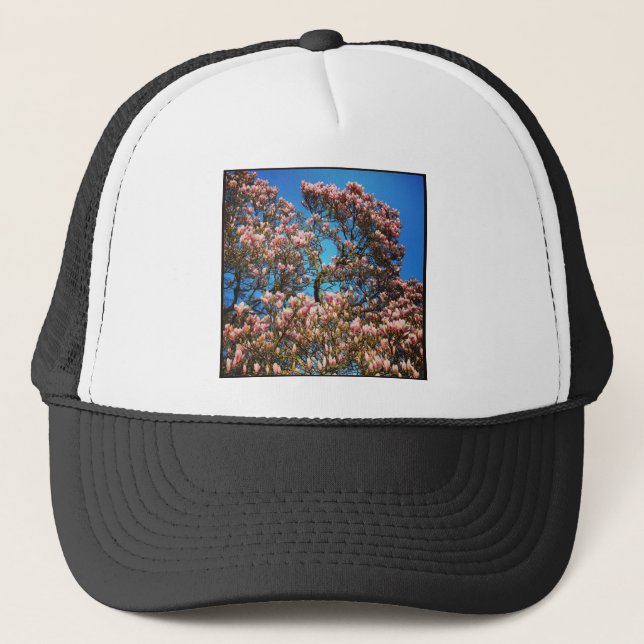 Square photo - Magnolia Blossom Trucker Hat (Front)