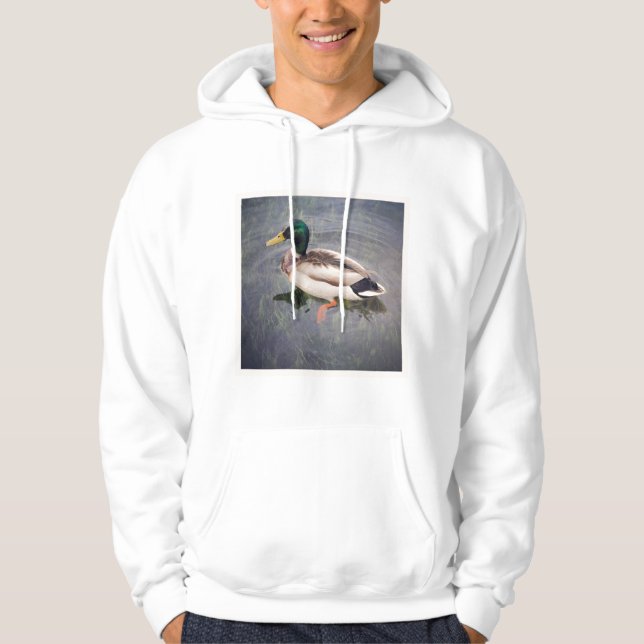 Square Photo - Mallard Duck Hoodie (Front)