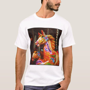 Square Photo - Merry-go-round Horses 02 T-Shirt