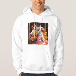 Square Photo - Merry-go-round Horses Hoodie