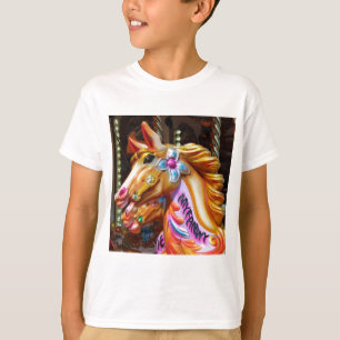 Square Photo - Merry-go-round Horses T-Shirt