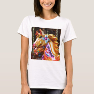 Square Photo - Merry-go-round Horses T-Shirt