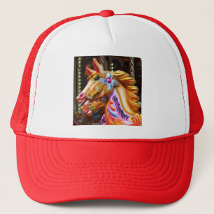 Square Photo - Merry-go-round Horses Trucker Hat