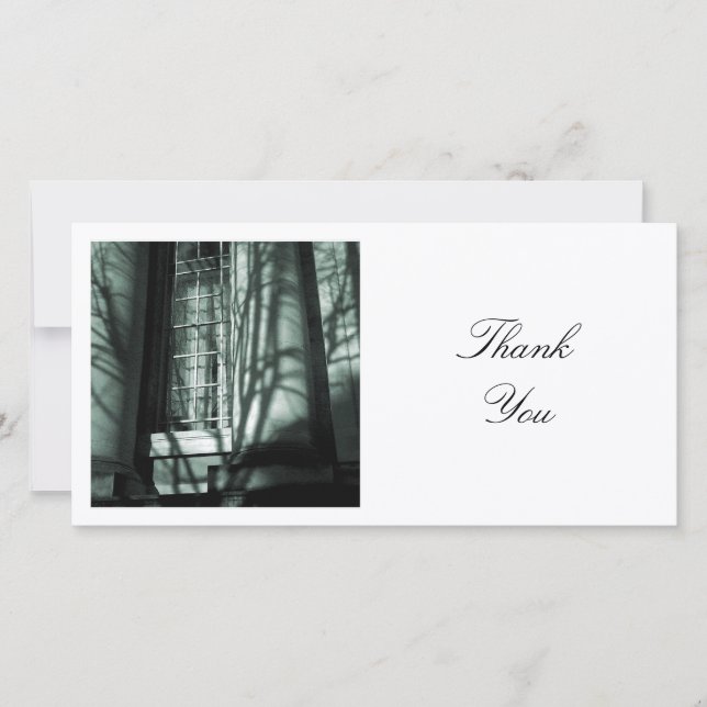 Square Photo - Museum Window Thank You Card (Front)