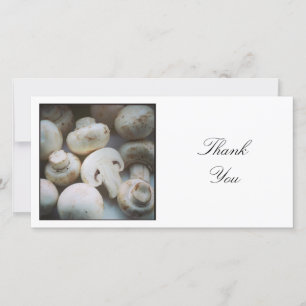 Square Photo - Mushrooms Thank You Card