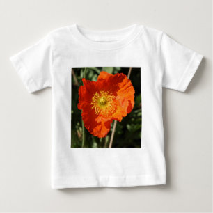 Square Photo - Orange Poppy Baby T-Shirt
