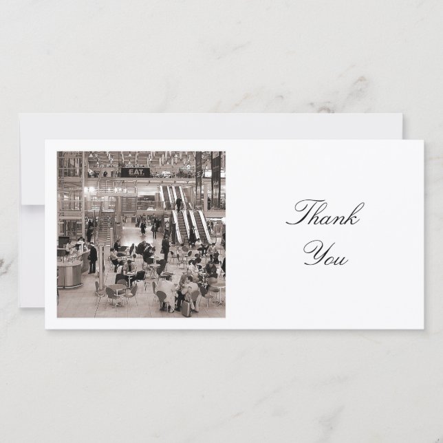 Square Photo - Station Concourse Thank You Card (Front)