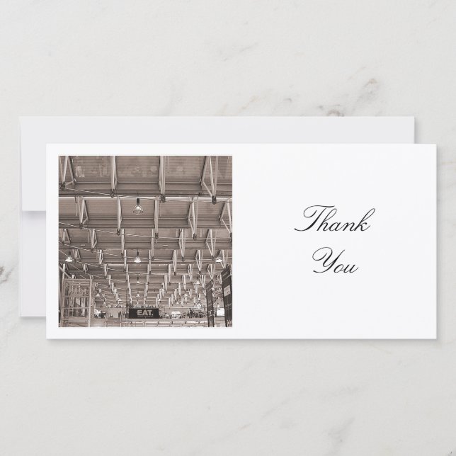 Square Photo - Station Roof Thank You Card (Front)