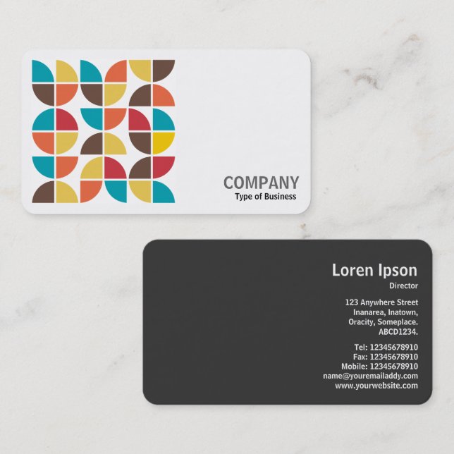 Square Photo (v2) - Abstract Geometric 110421v3 Business Card (Front/Back)
