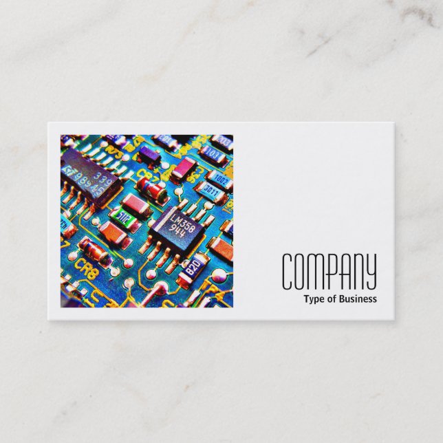 Square Photo (v2) - Beautiful Circuitry Business Card (Front)