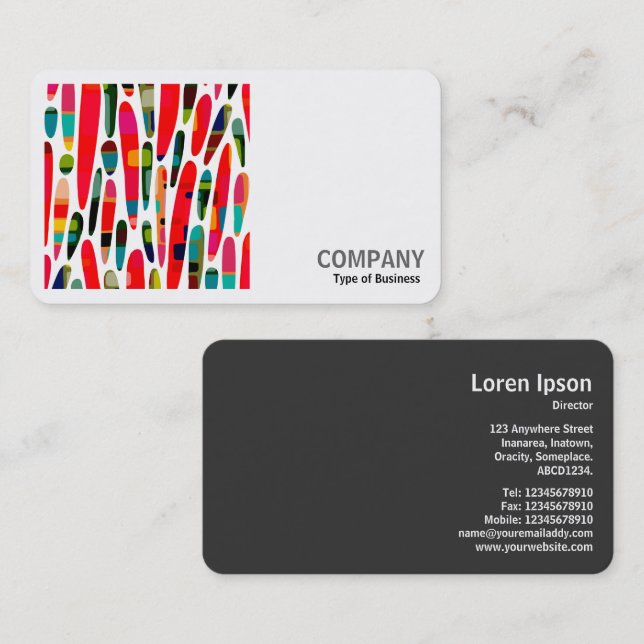 Square Photo (v2) - Collaged Colour Splash 150222 Business Card (Front/Back)