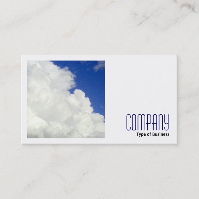 Square Photo (v2) - Cumulous Clouds Business Card (Front)