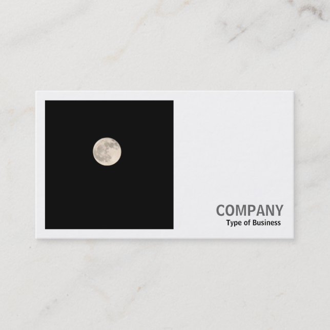 Square Photo (v2) - Full Moon Business Card (Front)
