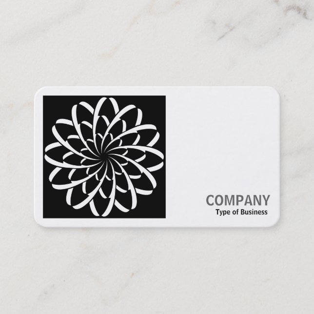 Square Photo (v2) - Geometric Flower 02 Business Card (Front)