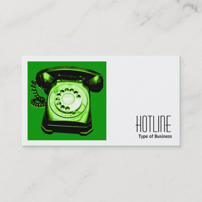 Square Photo (v2) - Hotline Green Business Card (Front)