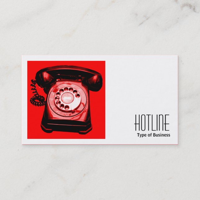 Square Photo (v2) - Hotline Red Business Card (Front)