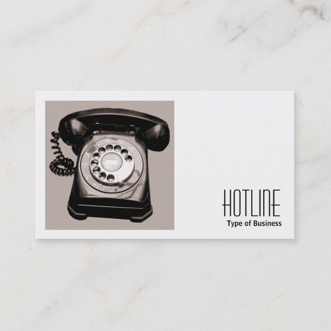 Square Photo (v2) - Hotline (Warm toned) Business Card (Front)