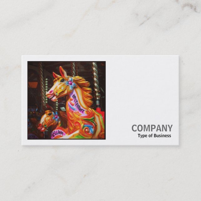 Square Photo (v2) - Merry-go-round Horses Business Card (Front)