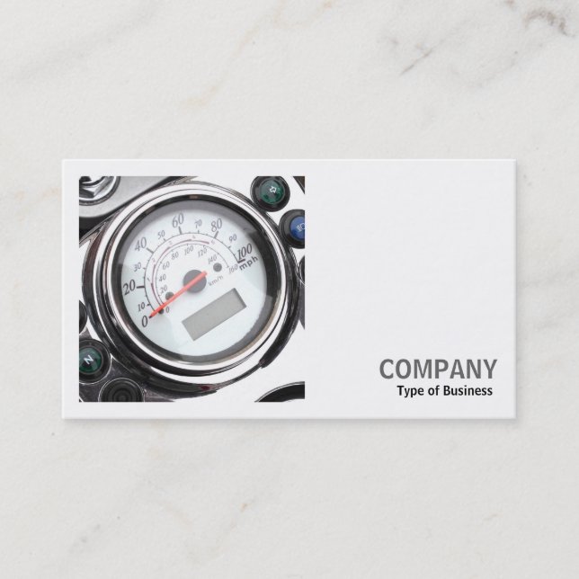 Square Photo (v2) - Motorcycle Speedometer Business Card (Front)