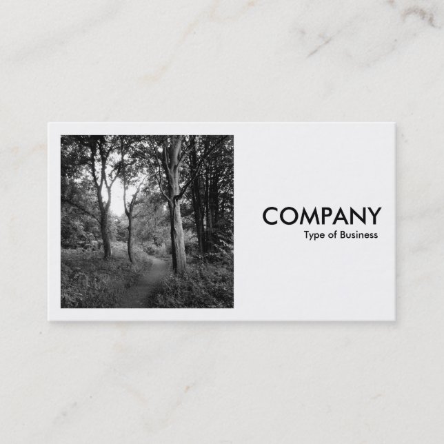 Square Photo (v2)  - Path in the Woods Business Card (Front)