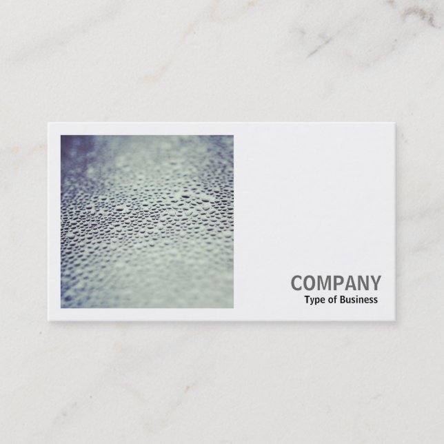 Square Photo (v2) - Water Droplets on Glass 01 Business Card (Front)