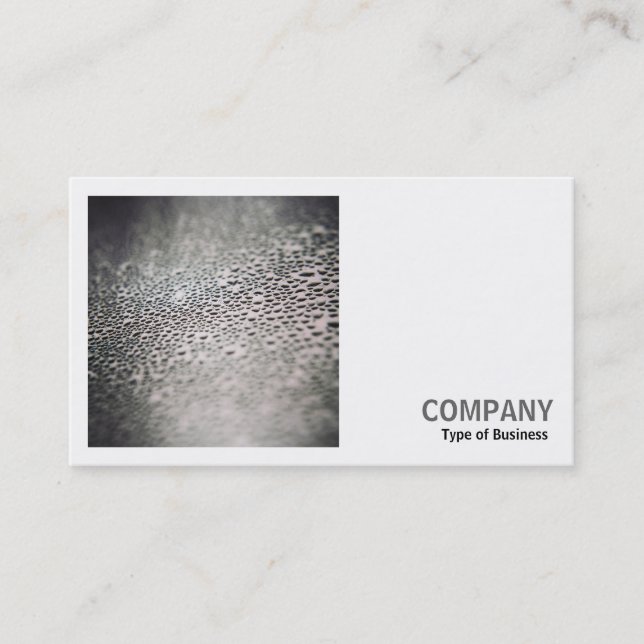 Square Photo (v2) - Water Droplets on Glass 02 Business Card (Front)