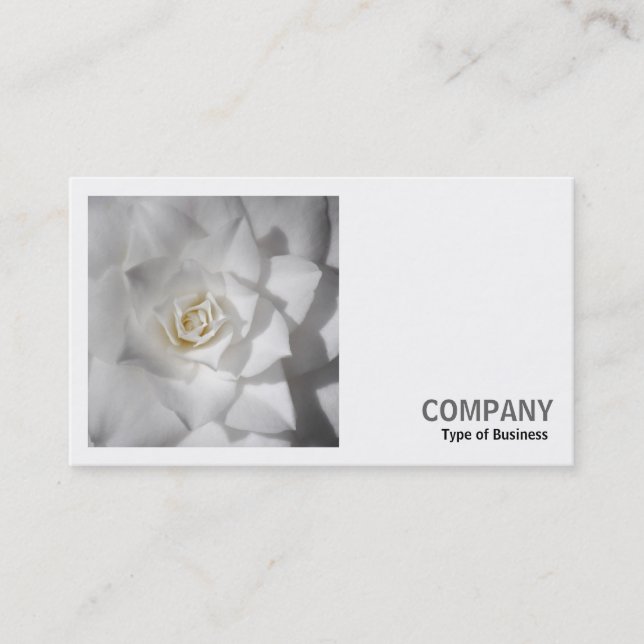 Square Photo (v2) - White Camellia Business Card (Front)