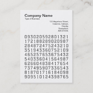 Square Photo (v3) - Random Numbers Business Card