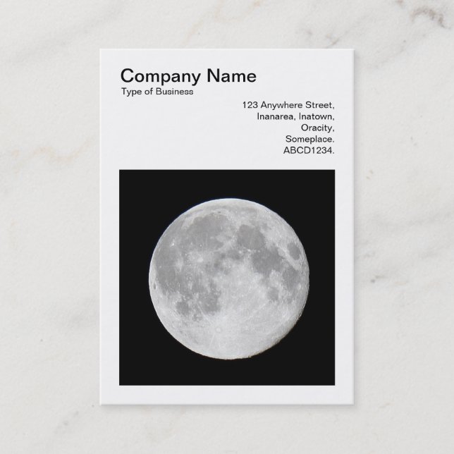 Square Photo (v3) - Super Moon Business Card (Front)