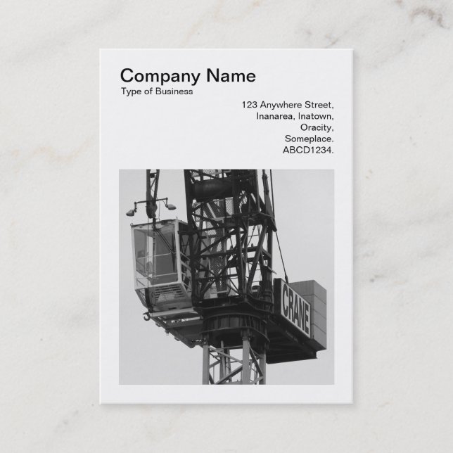 Square Photo (v3) - Tower Crane 02 Business Card (Front)