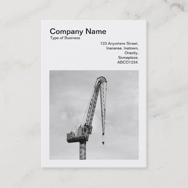 Square Photo (v3) - Tower Crane Business Card (Front)