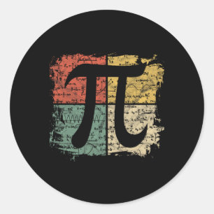 Square Pi Symbol Gift Math Equations Pi Day Teache Classic Round Sticker