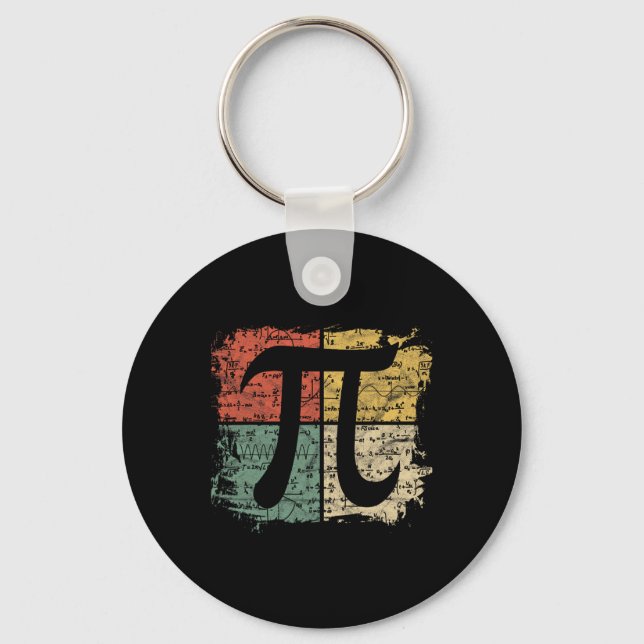 Square Pi Symbol Gift Math Equations Pi Day Teache Key Ring (Front)