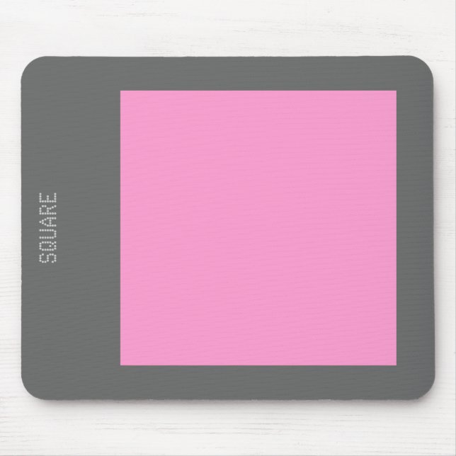 Square - Pink and Grey Mouse Mat (Front)