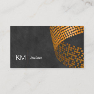Square Pixel Pattern   Corporate Style Business Card